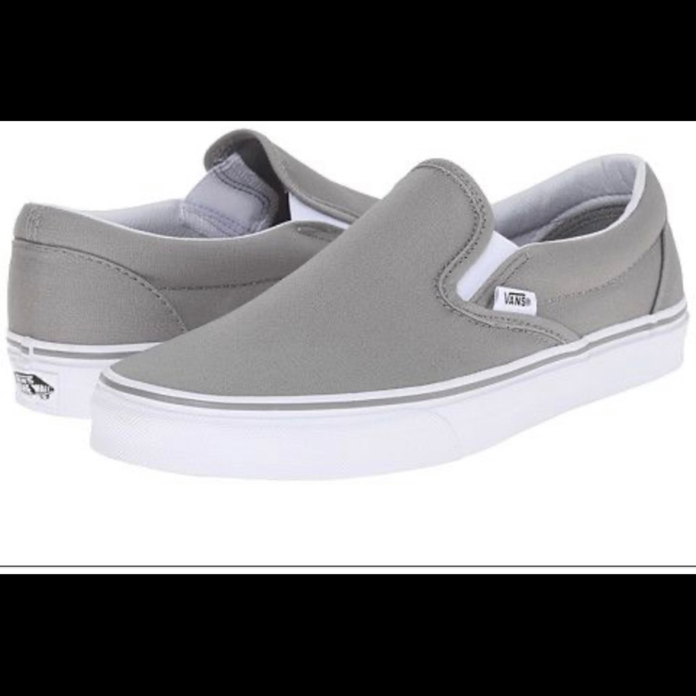 grey slip on vans size 9 womens